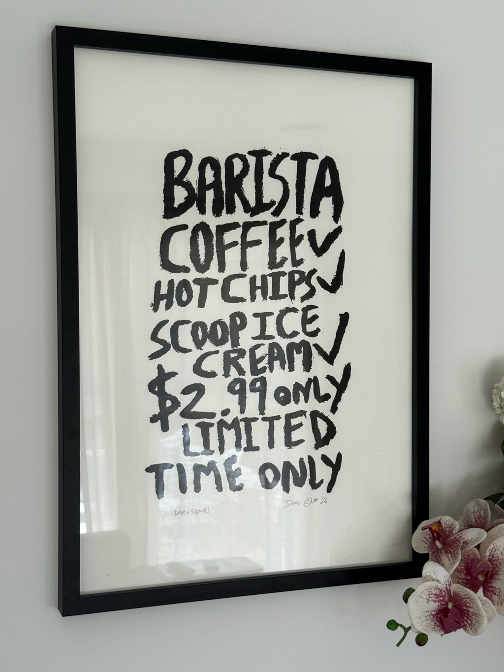 "Dairy Sign #1" limited edition art print by Dan Matthews